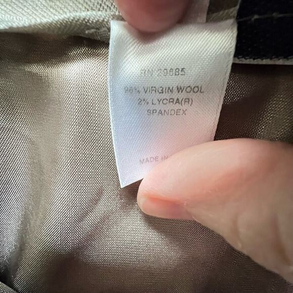 Pendleton Tan Wide Leg Virgin Wool Dress Pants, Trousers Size 10 - Picture 6 of 7